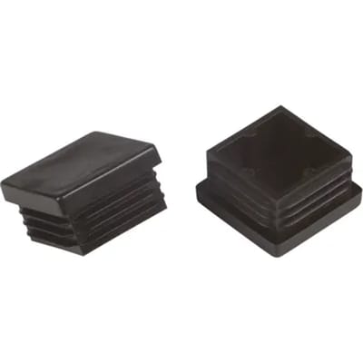 Fix-o-moll Insteek-eindkap Meubelpoten - Glijdend - Vierkant Kunststof Zwart - 25x25mm - 4 Stuks