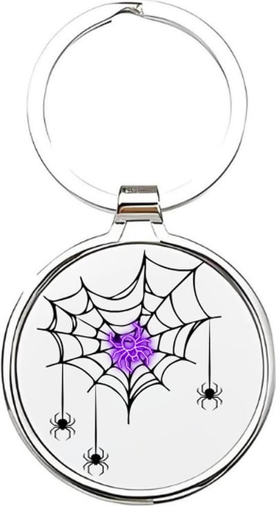 Akyol - Spinnen Sleutelhanger - halloween - Dierenliefhebbers - Spin - spider - zwarte spin - sleutelhanger voor Halloween - tarantula - insect - dier - huisdier - dierendag - spinachtigen - vogelspin - 4 x 7,5 CM