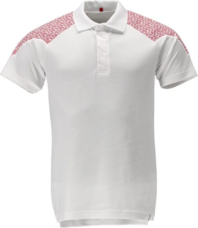 Mascot Food & Care Poloshirt 20083-933 - wit/signaalrood - 2XL
