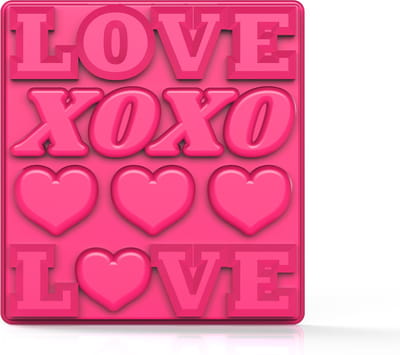 IJsblokjes Vorm, Love, Siliconen, BPA vrij, Roze - Zoku