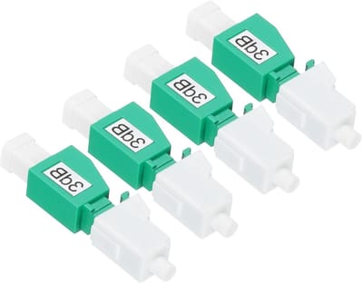 Dempingsschakel voor glasvezel - 3db - vaste glasvezels - Lc/Apc - Sm - mannelijk naar vrouwelijk - 4 stuks