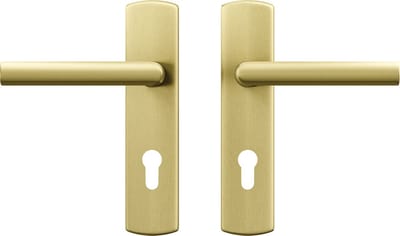 AXA Deurbeslag set Binnendeur - Curve Klik Milan - Deurkruk Goud - met cilindergat - PC72 - Deurklink met schild
