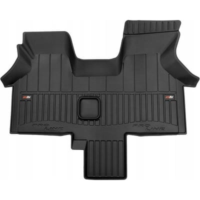 Frogum 3D Rubberen Vloermat – Geschikt voor VOLKSWAGEN Transporter T4 1990-2003 – 1-delig (Volledige breedte voorzijde) – TPE Premium Kwaliteit – Extra Hoge Rand 6 cm – Geurloos – Zwart