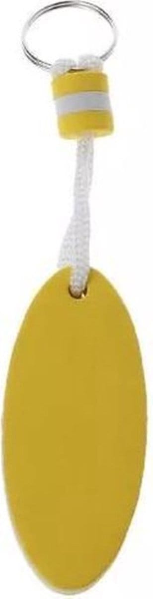 Drijvende sleutelhanger - Geel - Ovaal - Grote sleutelbos - Boot accessoires - Drijvend - Sleuteldrijver