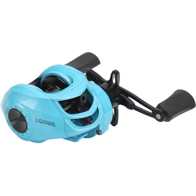 Moulinet de pêche 7.2:Moulinet Baitcasting à Rapport de Vitesse Unique avec Roulement Scellé en Acier Inoxydable pour Eau Salée Eau Douce LQ2000L black