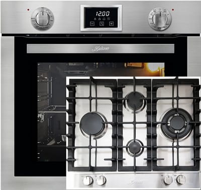 Kaiser - Inbouwoven - kookplaat - EG 6372 - met 1-voudige telescoopgeleider - inbouwgasoven - zelfreinigend - 79L - Gaskookplaat KG 6364 - 60 cm