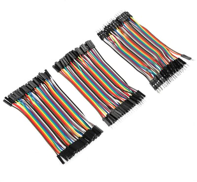 Innovra - Dailygoody - Jumper Wires Kit - Veelzijdige Breadboard Cables - 10 cm - Kleurige kabels - 40 Pins Man-vrouw - Perfect voor elektronica projecten - 3 s...