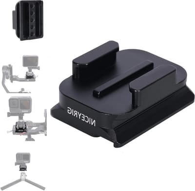 Adapter met gesp en ingebouwde snelkoppeling voor actiecamera's, universele montageschijf voor GoPro en andere camera's