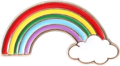 Pin Broche - enamel pin - kledingspeld - Regenboog wolk