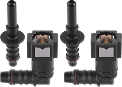 7.9mm naar 10.5mm 90 Graden Auto Brandstofslang Snelle Koppeling Ontkoppelset van Nylon - 2 Stuks voor Efficiënte Brandstofdoorstroom