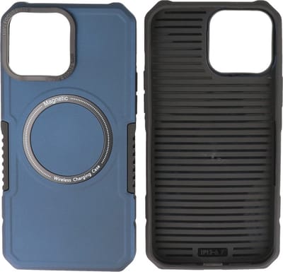 Hoesje Geschikt voor de iPhone 13 Pro Max - Schokbestendige Telefoonhoesje Geschikt voor MagSafe - Navy