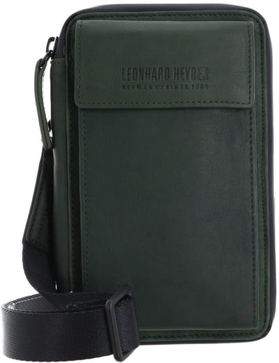LEONHARD HEYDEN Leren telefoontasje Den Haag Handy-Umhängetasche 6764 Olive donkergroen