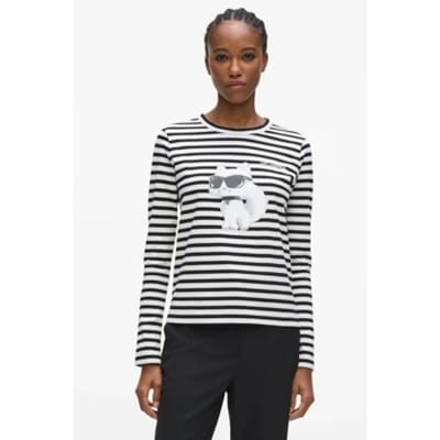 T-Shirt Lange Mouw Karl Lagerfeld B3w17043 Ikon Aquarelle C Lslv Top