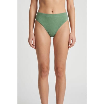 Shiwi High Waist Bikini Bottom Sicily Glitter Kelly Green Size: 34 | Bikinis Outlet | Dames | Groen