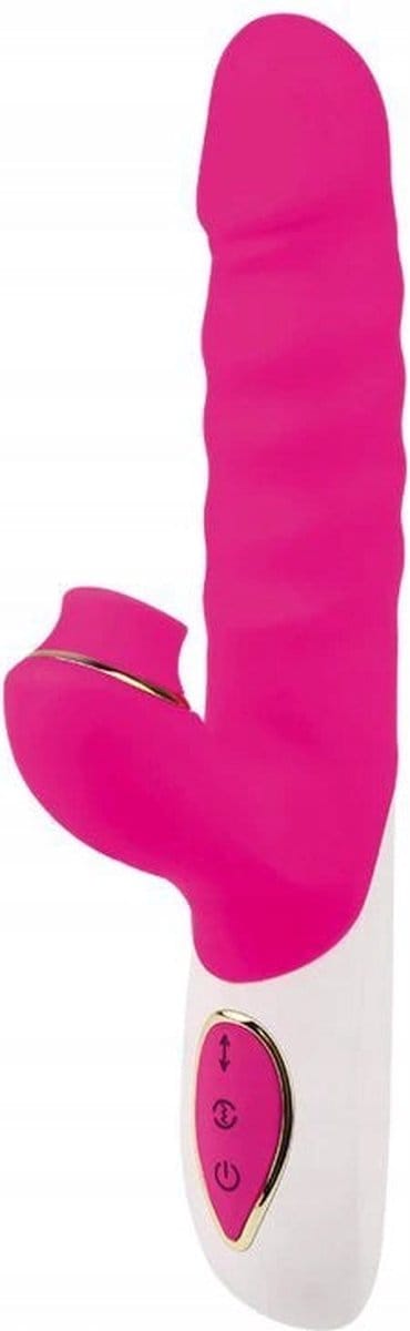 Melody Woo - Clit Kisser - Luchtdruk en Stotende Vibrator - Roze