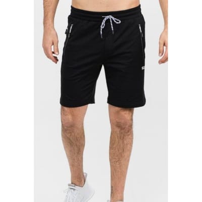 Sjeng Sports CHAMP Heren Tennis Short Zwart M Powerstretch Multisportshort met 3D gebreide inzetten Gesealde zakken Comfortabel en stijlvol