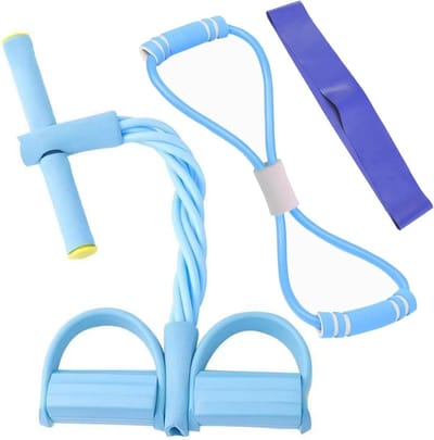 Verstelbare Weerstandsbanden voor Fitness en Training met 8 Trekbanden en 6 Tubes voor Crunches en Sit-ups, Ideaal voor Buik- en Taille-oefeningen
