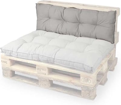 Unique Living | Palletkussen Belvi | Outdoor Collectie | Lichtgrijs | 40x120x8cm