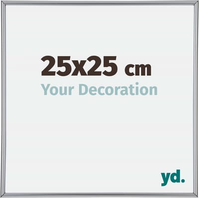 Your Decoration - Fotolijst 25x25 cm - Kunststof - Zilver Hoogglans - Annecy