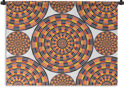 Wandkleed - Wanddoek - Mandala - Mexico - Patroon - 60x45 cm - Wandtapijt