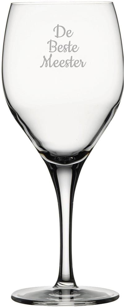Gegraveerde witte wijnglas 34cl De Beste Meester