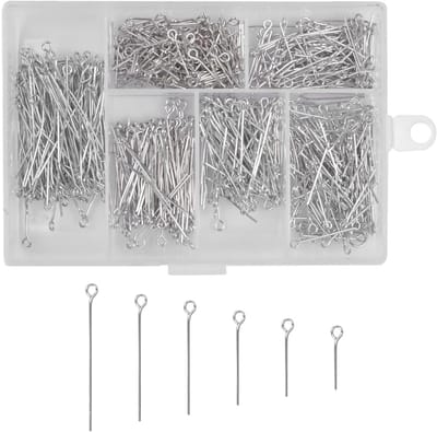 Set Oogspelden Sieraden Maken Diverse Maten Zilveren Metaaldraad voor Oorbellen en Hangers
