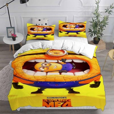 Verschrikkelijke Ikke 4 Beddengoedsets Dekbed Quilt Bedovertrek Dekbedovertrek Kussensloop 2-3 Delige Sets Kinderen Volwassen Maat US King 259x228cm