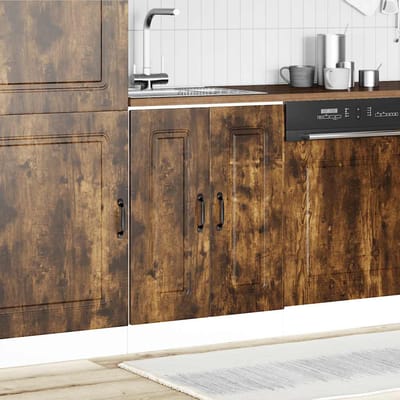 vidaXL - Spoelbakonderkast - Kalmar - 60x46x81,5cm - bewerkt - hout - gerookteiken