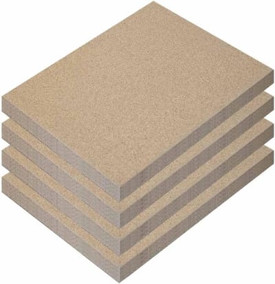 4x Brandwerende Vermiculiet Platen 300x200x25 mm voor Open Haard en Oven Reparatie