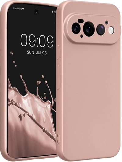 kwmobile metallic telefoonhoesje van TPU - geschikt voor Google Pixel 11 Pro - Flexible case voor smartphone - In metallic roségoud