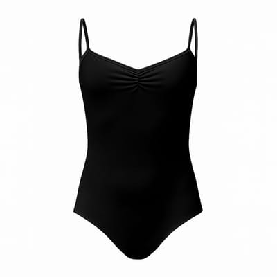 Dancer Dancewear - Balletpakje "Odette" met spaghetti smalle bandjes - Dames - Zwart - Maat 34 (maat S)