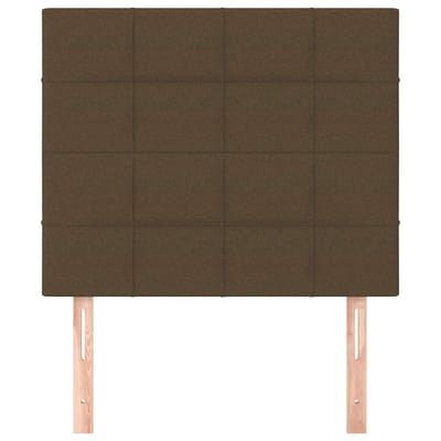 vidaXL - Hoofdbord - donkerbruin - 80x5x118/128 - cm - stof