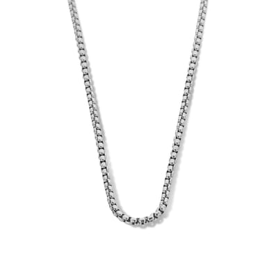 MIASOPHIA 4-MS22040 Stalen Ketting Venetiaans - Rond - 3,9mm Dikte - 40+6cm - Staal - Zilverkleurig