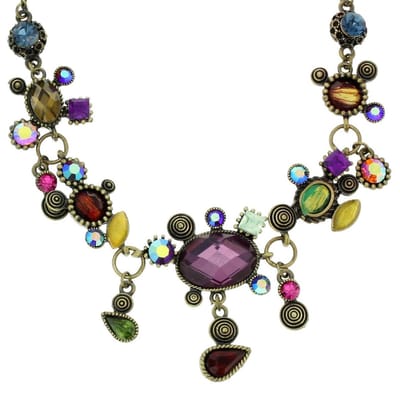 Behave - Gekleurde Ketting met Stenen - Trendy Accessoire voor Dames