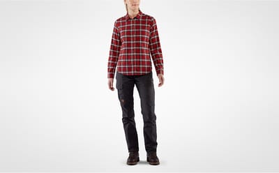 Fjallraven Övik Flannel Shirt Dames T-shirt Dark Navy M