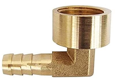 Allecto - Messing Weerhaak Slang Fitting - 90 Graden Elleboog - Adapter Connector - 8mm Slangtule - Perfect voor Pneumatische Accessoires - Ideaal ...