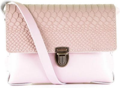 Elvy Bags Gloria Leer - Lichtroze - Half snake