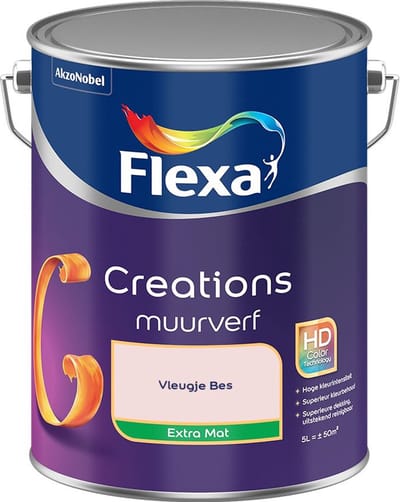 Flexa - Creations Muurverf Extra Mat - Vleugje Bes - Mengverf - 5 L