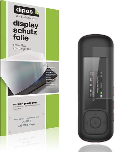 dipos – 4x Matte Beschermfolie geschikt voor AGPTEK A55 MP3-Player | Krasbestendige & antireflecterende Screenprotector Ultra-Thin
