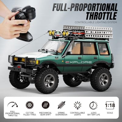 Jxc 118 4 Roues Motrices Prêt à Rouler Voiture RC Tout-Terrain Lr1801 Véhicule Tout-Terrain Professionnel Camion d'Escalade Rock Crawler Buggy Jouet pour Adulte Cadeau