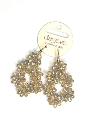 Go Dutch Label Oorhangers 6 bloemen kralen Goud