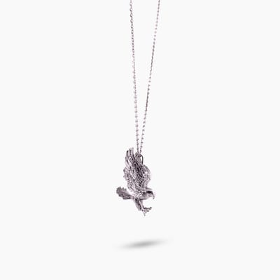 Pinchme Charms - Roofvogel bedel – Vrijheid, focus & kracht in miniatuur - Echt zilver - Handgemaakt in Nederland - Luxe cadeauverpakking - Ketting Sieraden