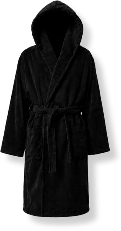 Chaleur Amsterdam Badjas met Capuchon S/M – Zachte Fleece Ochtendjas – Warme Badjas Dames en Heren – Met Ceintuur en Zakken – Zwart