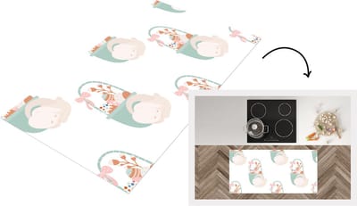 Keukenloper - Loper keuken - Patroon - Pasen - Paasmand - 120x60 cm - Keukenloper vinyl