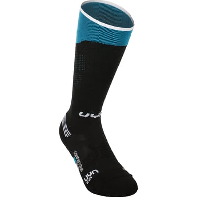 UYN Compression One Hardloopsokken Dames-Zwart,Turkoois