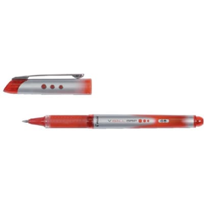 Rollerpen PILOT V-Ball Grip fijn rood