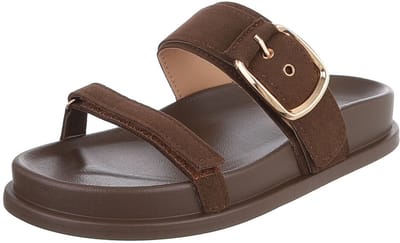 Dames platform slipper met gesp en comfort Mt:36