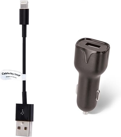 OneOne auto oplader + 3,0m OneOne Lightning kabel. 2.1A lader. Universele autolader adapter past op Apple iPhone 12 Pro Max, iPhone 13, iPhone 13 Mini, iPhone 13 Pro, iPhone 13 Pro Max, iPhone 14, iPhone 14 Pro, iPhone 14 Pro Max
