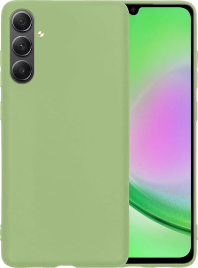 Hoesje - Geschikt voor Samsung Galaxy A34 - Sterk & Shockproof - Hoes Cover - Siliconen Case - Telefoonhoesjes - Groen