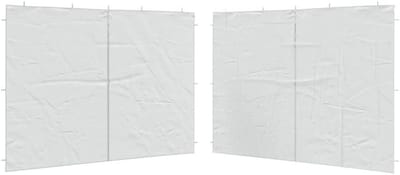 Partytent Zijwanden - Tentdoek Tentpaneel - Feestelijke Bijeenkomsten - Ritssluiting in Midden - 300 x 195 cm - Wit